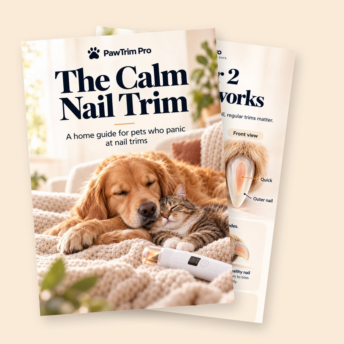 The Calm Nail Trim – free illustrated guide included with PawTrim Pro